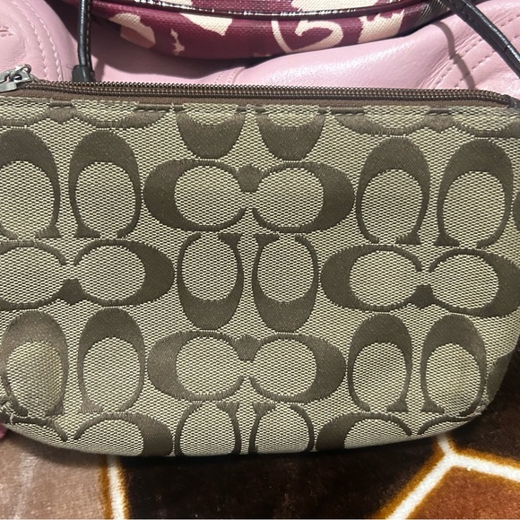 Coach Brown Signature Wristlet - Picture 3 of 4